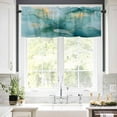 thumbnail image 2 of Valances for Windows Green Marble Abstract Modern Art Green Gradient Waves Valance Rod Pocket Window Treatments Curtains for Kitchen Small Windows Living Room Bedroom Bathroom, 54"x18", 2 of 7