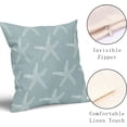 thumbnail image 5 of Seafoam Blue Starfish Pillow Covers 20X20 Inch Coastal Beach Nautical Couch Pillow Cases Summer Ocean Cotton Linen Throw Pillows Set of 2 Home Decor for Living Room Bedroom Cushion Outdoor, 5 of 6