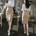 thumbnail image 5 of Women's High-Waisted Pencil Skirt - Professional Slim-Fit Work Skirt for Office Wear, 5 of 13