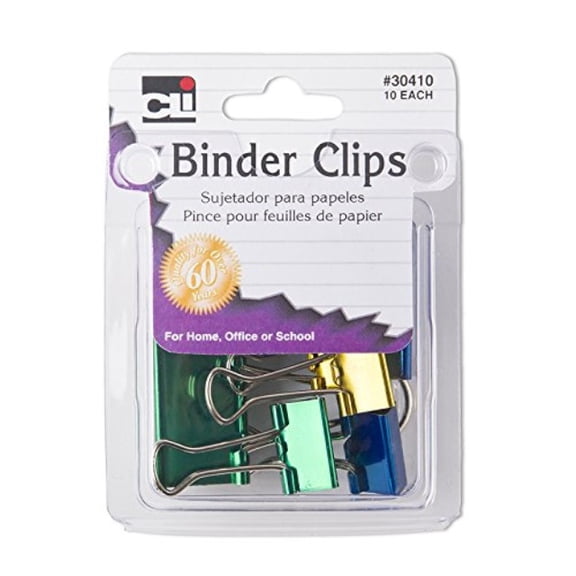 charles leonard binder clips 10/pkg