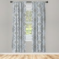 thumbnail image 3 of Ambesonne Turkish Pattern Curtains, Boho Neutral Swirls, Pair of 28"x84", Pale Mauve White Grey, 3 of 5