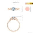 thumbnail image 5 of Angara Natural 0.72 Ct. Aquamarine Solitaire Ring in 14K Rose Gold for Women (Ring Size: 7), 5 of 10