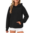 thumbnail image 1 of MeetoTime Chandail en Molleton pour Femmes Automne Chandails à Capuche Tendance Chauds à Manches Longues avec Poches, 1 of 8