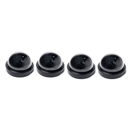 Scorpion Security Products 4 - Pack Dummy Dome Security Cameras - Deer & Animal Deterrent - Animal Repellent (Black)
