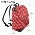 thumbnail image 2 of Disketp Red Polka Dot Mochila de Cuero para Mujer, Bolso de Espalda Antirrobo con Estilo para Viaje, Trabajo y Uso Diario, 2 of 4