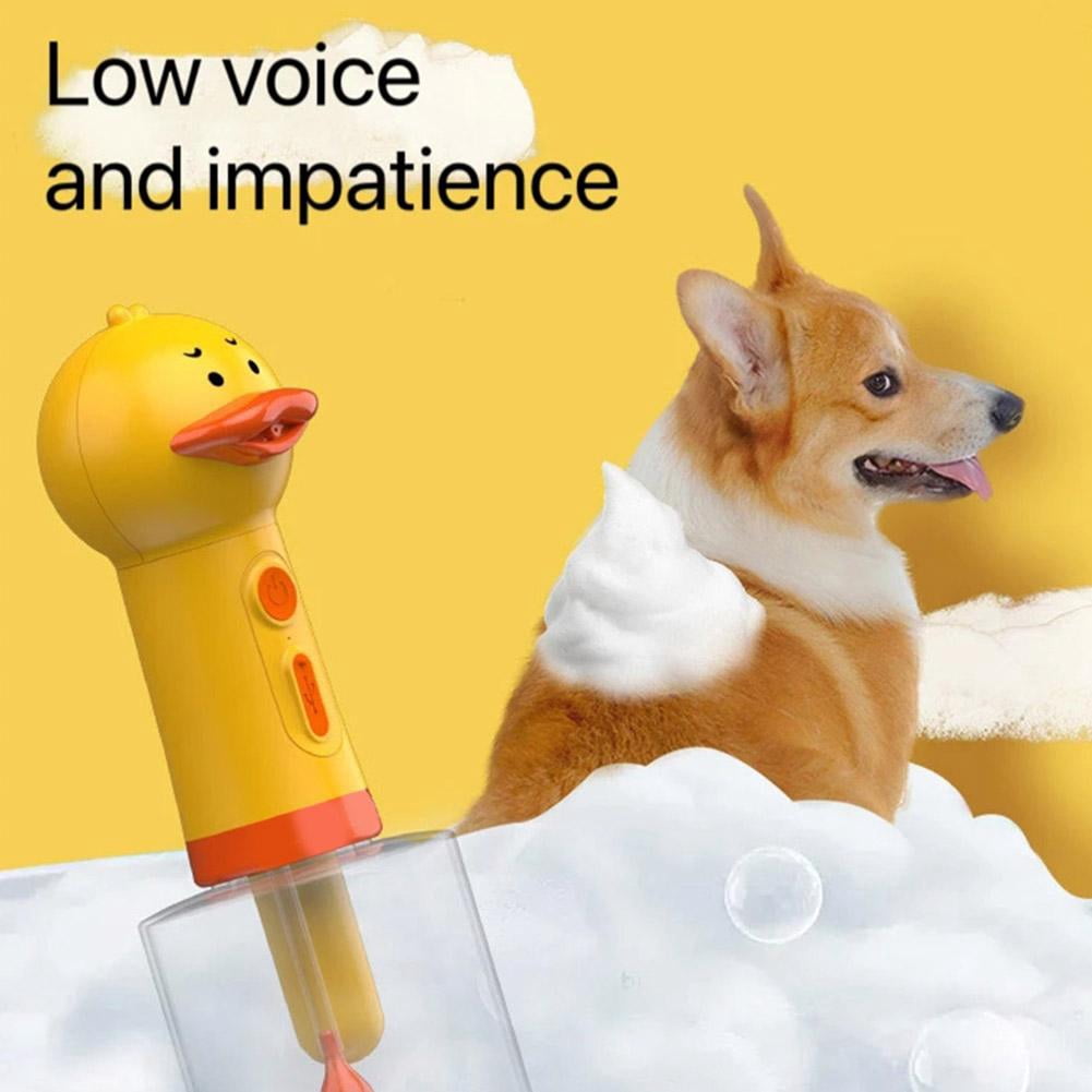 Little Yellow Duck Automatic Pet Foam Machine, USB Rechargeable Soap Dispenser for Dog and Cat Cleaning, Fully Automatic