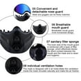 thumbnail image 4 of Full Frame Motorcycle Windshield Desert Face Mask with Antifog Goggles & Uv Protection, 4 of 7