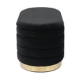 thumbnail image 4 of Banco de almacenamiento Tov Furniture Lillian Velvet (negro), estilo glamuroso, 4 of 9