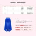 thumbnail image 7 of LiiYii Kids Girls' Irregular Wrap Skirt Latin Jazz Lyrical Dance Costume Ballet Tutu Dress Ballroom Dancewear Blue 10, 7 of 7
