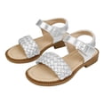 thumbnail image 6 of Gubotare Girls Dress Sandals Kids Girls Slide Sandals Toddler Slippers Boys Non-Slip Summer Casual Beach Water Shoes for Indoor Outdoor Size 12 (Silver,Little Kids 12), 6 of 7