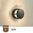 thumbnail image 3 of Lámpara de pared exterior LED impermeable IP66 con sensor de movimiento, iluminación exterior LED, luces de porche, luces de balcón y jardín, lámpara de pared exterior, 3 of 5