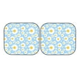 thumbnail image 3 of Uemuo Daisies Flowers Printed 2 PCS Car Windshield Sun Shade, Auto Sun Heat and UV Rays Blocker, Foldable Automotive Front Window Sunshade Protector, 3 of 7