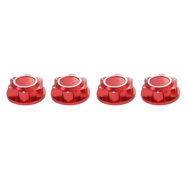 4Pcs Aluminum 24mm Hex Wheel Nuts Wheel Hub Cover Dustproof Anti-Skid for Arrma