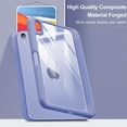 thumbnail image 3 of Compatible avec Étui pour iPad Mini 6 avec Porte-Crayon et Dos Transparent Clair, Convient à iPad Mini 6 [Compatible avec la Recharge Sans Fil Apple Pencil de 2e Génération] Violet, 3 of 8