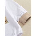 thumbnail image 6 of aturustex Infant Baby Boy Shirt Romper 0 3M 6M 9M 12M 18M Toddler Long Sleeve Sweatshirt Bodysuit Lapel Collar Cartoon Print Playsuit Newborn Little Boys Loose Casual Spring Fall Clothes, 6 of 7