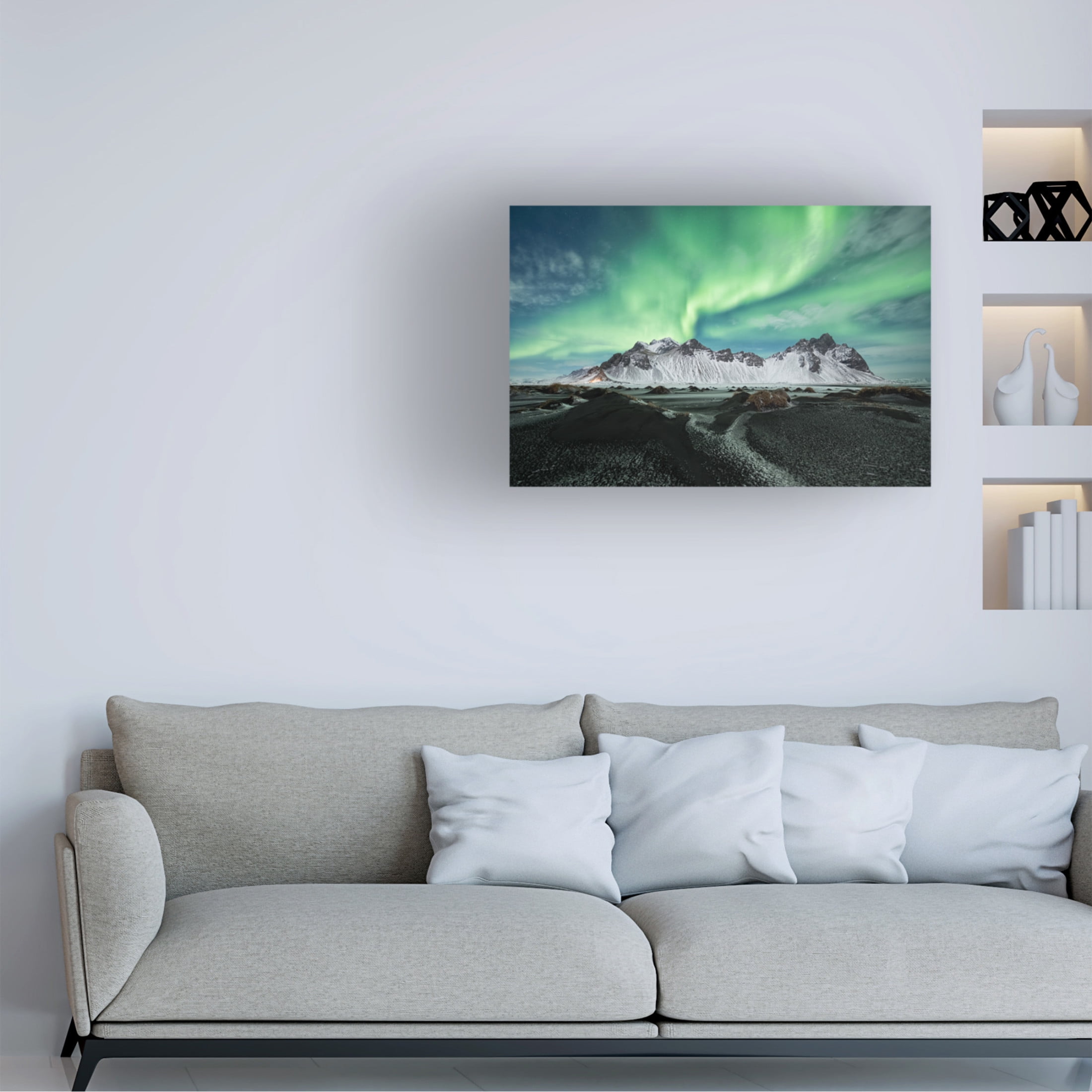 Trademark Fine Art Bjoern Alicke  Stokksnes Aurora Canvas Wall Art