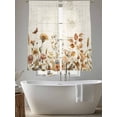 thumbnail image 5 of Vintage Floral Sheer Curtains 72 Inch Length 2 Panels Set, Spring Flowers Eucalyptus Leaves Retro Voile Window Treatment Rod Pocket Curtains Sheers Drapes for Bedroom/Living Room/Kitchen 52"x72"x2, 5 of 7