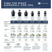 GE DISPOSALL® 0.33 HP Continuous Feed Garbage Disposals with Power Cord, GFC325N