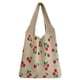 thumbnail image 1 of Bolso Mano Pequeño Gran Capacidad Con Cereza Hoja Verde Bolso Punto (caqui), 1 of 9