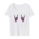 thumbnail image 1 of Camiseta básica cómoda de verano para mujer, para vacaciones, viajes en la calle, trabajo L, 1 of 7