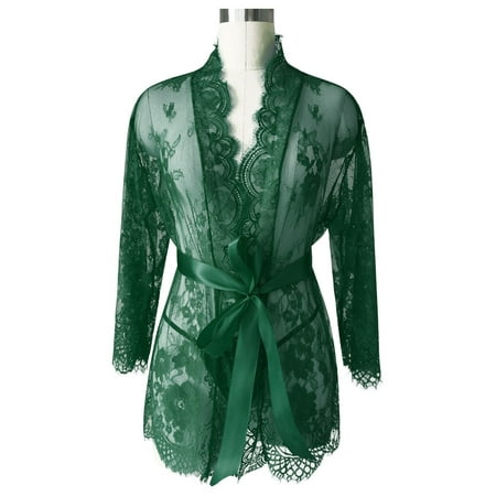

adviicd Satin Nightgown For Women Womens Babydoll Lingerie Halter V Chemise Sleepwear Green M