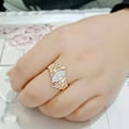 thumbnail image 5 of IP Rose Gold(Ion Plating) Stainless Steel Ring with AAA Grade CZ in Clear for Women Style TK3787 Size 5, 5 of 5