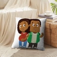 thumbnail image 4 of LALILO Throw Pillow Covers Happy Pregnant African Afro American Cushion Cover 18" x 18", 2 Pack, 4 of 6