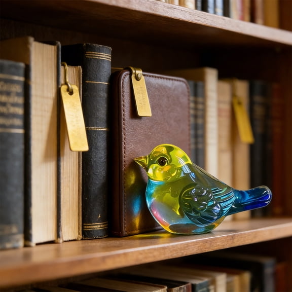 Glass Birds Figurines Decor for Home, Handmade Miniature Small Crystal Bird Gifts Animal Collectible Figurine