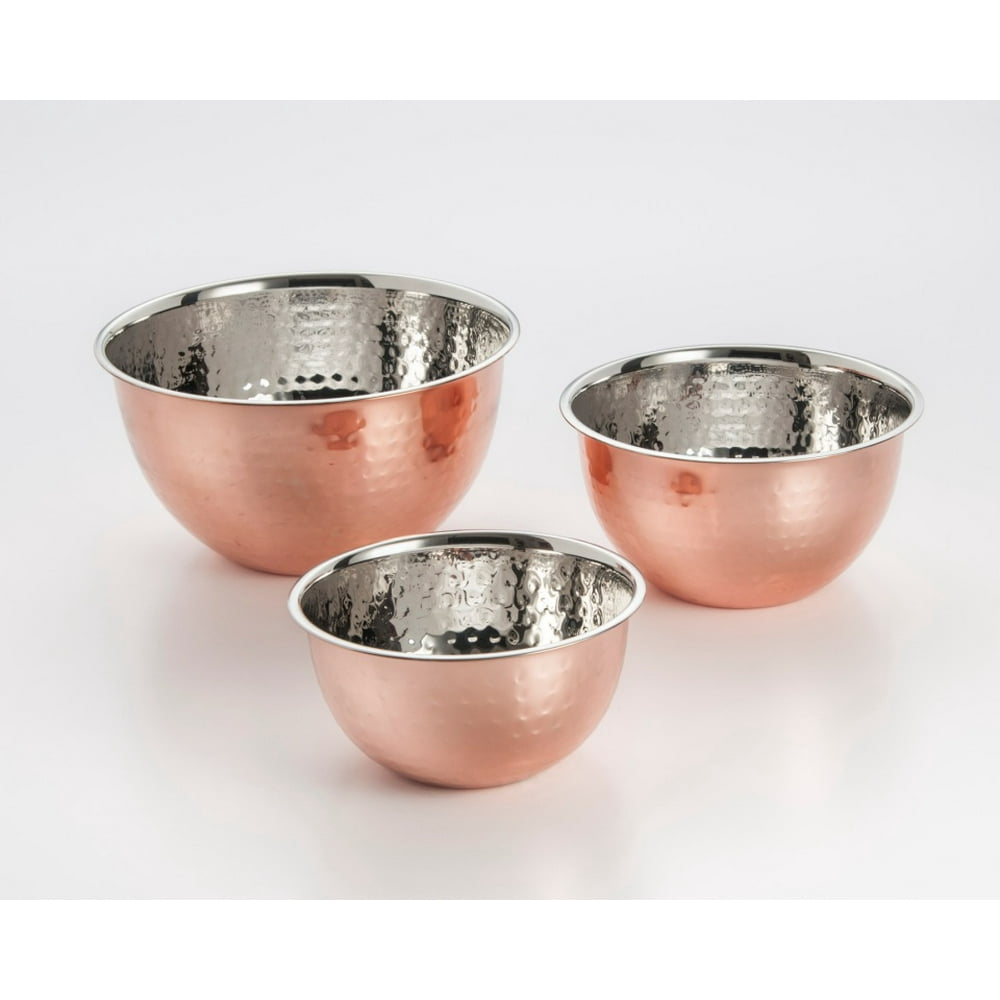 CookPro 358360 Professional Hammered Copper Mixing Bowls