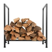 Log Organizer,Indoor Outdoor Firewood Rack Wrought Iron Fireplace Log Wood Storage Holder Stand Black,Fireplace Accessory