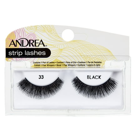 Andrea False Eyelashes, Black, 33, 1 Pair