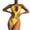 ☪261-Yellow, variant on Women's Halter Waist-Defining Solid Color One-Piece Beach Bikini - Flattering Fit for Summer Outings and Photo Opportunities