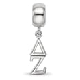 thumbnail image 3 of Sterling Silver Rhodium-plated LogoArt Delta Zeta Vertical Letters Bead QDZ005BD1-SS, 3 of 4