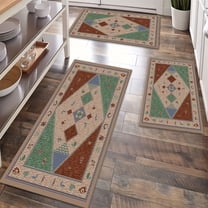 Kitchen Rugs Sets of 3 Non Slip Washable Kitchen Mats for Floor, Waterproof Kitchen Runner Rug, Floor Mat Carpet for Entryway, Laundry, Sink, Hallway, Bathroom