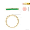 thumbnail image 4 of Angara Natural 0.26 Ct. Emerald Non Eternity Wedding Band in 14K Yellow Gold for Women (Ring Size: 3.5), 4 of 9