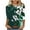 Multicolor Tops for Summer_w, variant on jtjvou Women's Floral Print Tops Trendy Fashion Going out Tops for Teen Summer Crewneck Blouse Oversize 3/4 Sleeve Pullover Multicolor,M