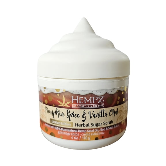 Hempz Holiday Limited Edition Pumpkin Spice & Vanilla Chai Herbal Body Scrub 4 oz