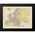 thumbnail image 2 of Wild Apple Portfolio 14x12 Black Modern Framed Museum Art Print Titled - Map of Europe, 2 of 5