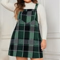 thumbnail image 2 of Kaemgyyd Women's Plus Size Dress Casual Plaid Sleeveless Overall Dress Fashion Flowy A-Line Mini Dresses Fall Winter Outfit, 2 of 6