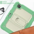 thumbnail image 7 of Dteck Built-in Screen Protector Case for iPad Pro 11 inch 1st/2nd/3rd/4th Generation (2018/2020/2021/2022),iPad Air 5th/4th Gen Shockproof Silicone Case Stand Cover with Shoulder Strap,Green, 7 of 7