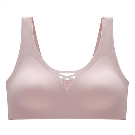BYHONG Women s Comfortable and Stylish Non Wired Push Up Bra with Side Support and Breathable Design Ideal for Sports Activities and Daily Wear Womens Sports bras Pink XL