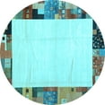 thumbnail image 1 of Ahgly Company Indoor Round Solid Light Blue Modern Area Rugs, 3' Round, 1 of 4
