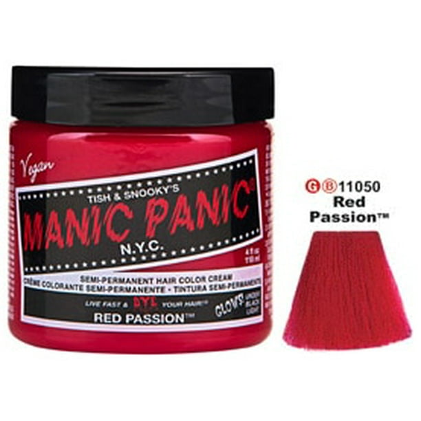 Tish Snooky S Manic Panic Semi Permanent Hair Color Cream Color Red Passion Walmart Com Walmart Com