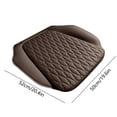 thumbnail image 3 of Cushionss for Chairs Outside 25x25 Car Seat Cushions Universal Breathable Perforated Leather Four Season Pad Skin Friendly And Delicate Seat Cushions Brown, 3 of 6