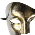 thumbnail image 2 of Máscara de media cara fantasma Máscara veneciana fantasma para fiesta de Halloween (oro antiguo), 2 of 6