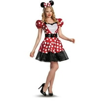 Disney Princess Red Minnie Glam Women's Halloween Fancy-Dress Costume for Adult, S