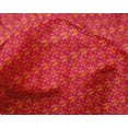 thumbnail image 4 of oneOone Silk Tabby Red Fabric Small Motif Bandhani Sewing Material Print Fabric By The Yard 42 Inch Wide, 4 of 4