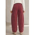 thumbnail image 2 of TinyCribz Women's Red Corduroy Wide Leg Pants, Casual High Waist Trousers XL, 2 of 12