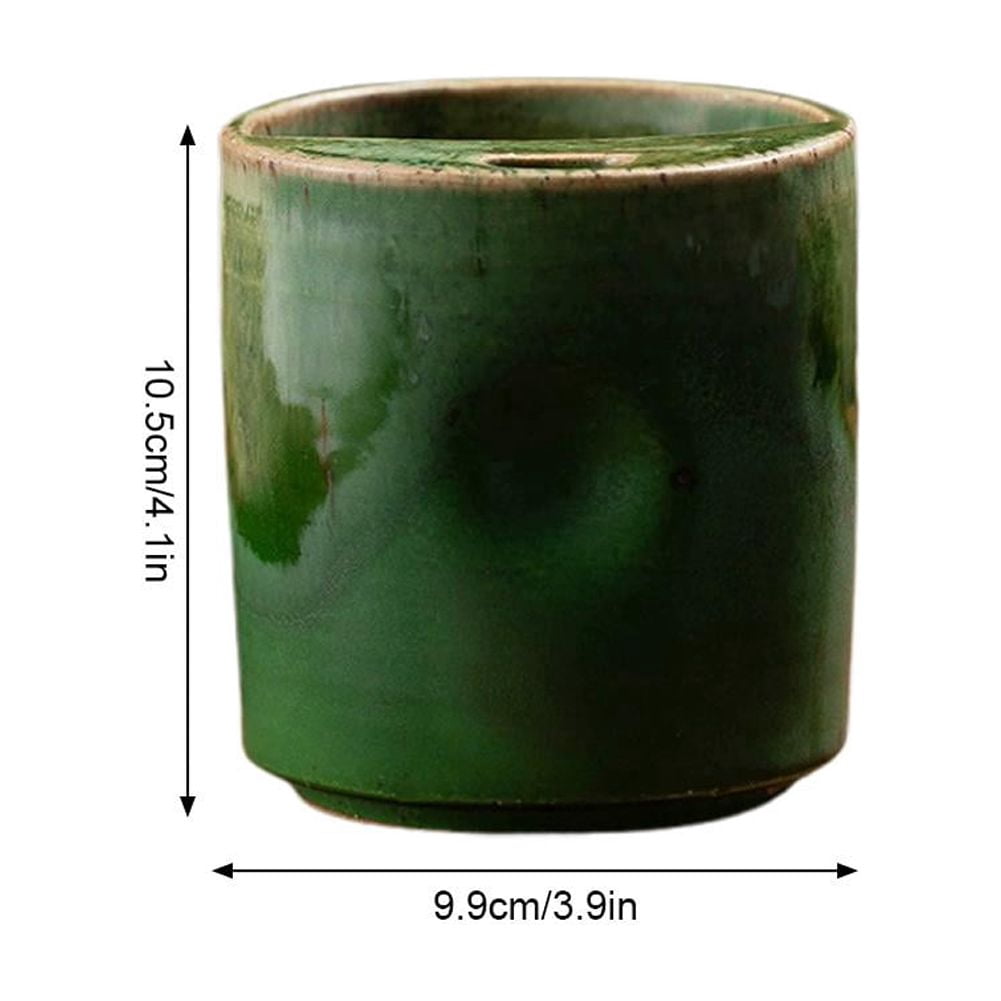 18oz Vintage Kiln Ceramic Coffee Mug with Sip Hole,Retro Art Ceramic Coffee Cups Espresso Cup with Straws,Hand Painted CeramicCup Heat Resistant Non Slip,CeramicCup Gift for CoffeeLovers