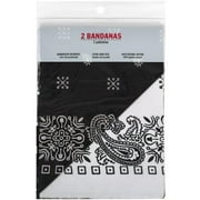 Men's 2pk Bandana- Black/white